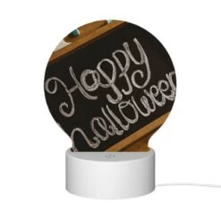 Round Acrylic Night Light, A Chalkboard With The Words "Happy Halloween" Written On It. 11 Round Acrylic Night Light, A Chalkboard With The Words "Happy Halloween" Written On It. -Cute Night Light Shop e5243a6616c48e64998e5641bbc0bd2a3f494cd0