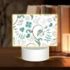 Rectangular Acrylic Night Light, A Pattern Of Hearts And Flowers With A Blue Background. 1 Rectangular Acrylic Night Light, A Pattern Of Hearts And Flowers With A Blue Background. -Cute Night Light Shop e55d98acca86732127d54a37bc32898e8ab7281b