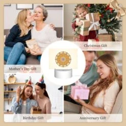 Rectangular Acrylic Night Light, A Colorful Flower Design Is Displayed On A Yellow Background. -Cute Night Light Shop e576a91e27e4fca948fe83ab7d89fe0cfd6881e4