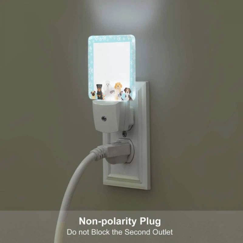 Night Light Set of 2, A group of dogs and a cat are standing in front of a white frame. Night Light Set Of 2, A Group Of Dogs And A Cat Are Standing In Front Of A White Frame. -Cute Night Light Shop e57a012aaa9dea0851333b51eb5b510fd3c8ce17