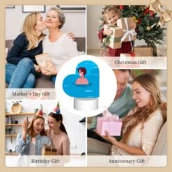 Love Acrylic Night Light, A Man Is Swimming In The Ocean -Cute Night Light Shop e6040cc44434b7528c7ba2d4286ce7994c85fd4c