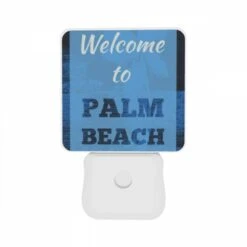 Night Light Set Of 2, A Blue Sign That Says Welcome To Palm Beach. -Cute Night Light Shop e7e0b2575445e15f4a4388577f94aa7d14159c62