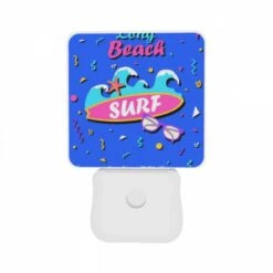 Night Light Set Of 2, A Colorful Surfing Zone Sign With A Pink And Blue Background. -Cute Night Light Shop e8a351eb4087c4195dab0022afeebf136275c84e