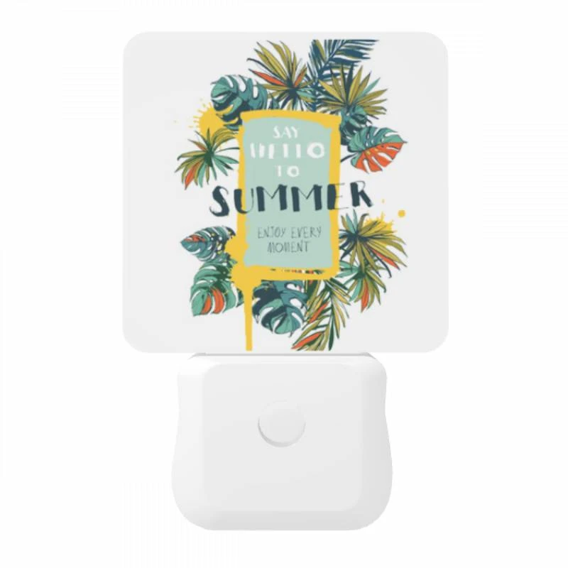 Night Light, A colorful sign that says "Say Hello to Summer" with a palm tree in the background. Night Light, A Colorful Sign That Says "Say Hello To Summer" With A Palm Tree In The Background. -Cute Night Light Shop e8e964f91639ce2a12b604234bfc07c791d0d9f9