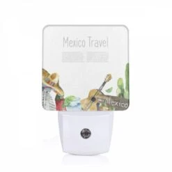 Night Light, A Colorful Poster Advertising Mexico Travel.