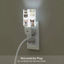 Night Light Set Of 2, Four Different Colored Dogs Are Shown In A Row. -Cute Night Light Shop e9a15166c09089900308dc5221a14d10694a5b4c