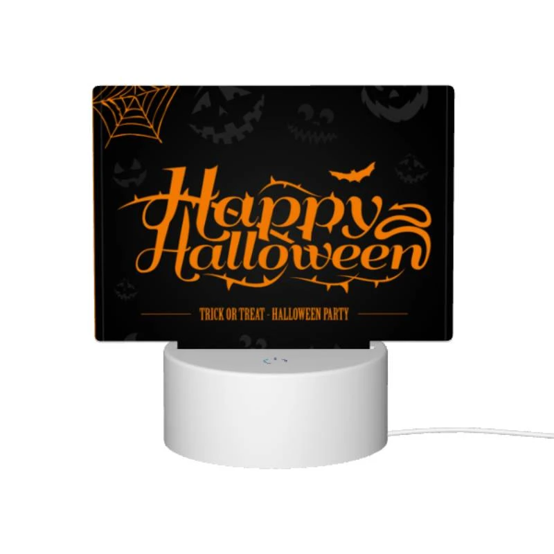 Rectangular Acrylic Night Light, A Halloween party is advertised with a spooky theme. Rectangular Acrylic Night Light, A Halloween Party Is Advertised With A Spooky Theme. -Cute Night Light Shop eb02c1d55f287a3187a4722f810a3596b5e5f28a