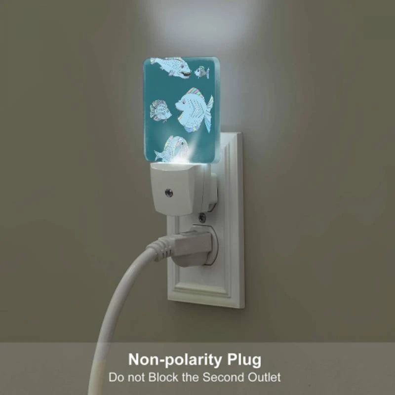 Night Light Set of 2, A colorful fish with a big mouth is shown with other fish. Night Light Set Of 2, A Colorful Fish With A Big Mouth Is Shown With Other Fish. -Cute Night Light Shop ebd79cf7fc8bd0a2c037d374c71643d0c364811a