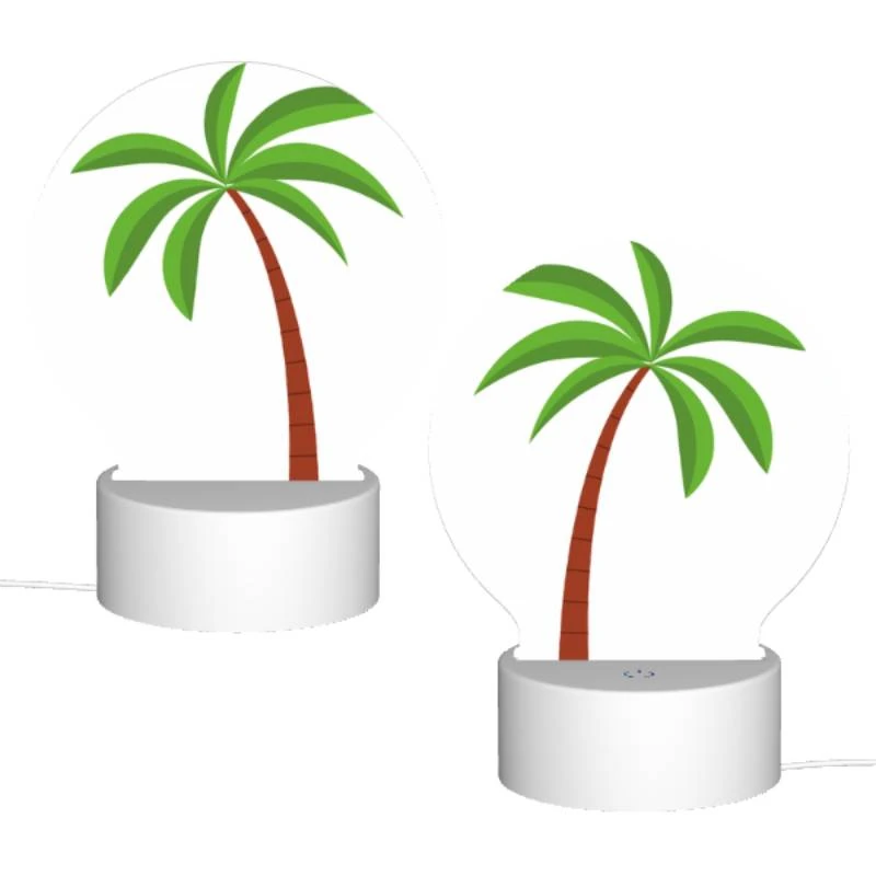 Round Acrylic Night Light, A green and brown palm tree. Round Acrylic Night Light, A Green And Brown Palm Tree. -Cute Night Light Shop ec4224310577103de91eb28b7519be961b94d70d