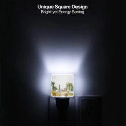 Night Light, A Cartoon Of A Tropical Island With A Table And Chairs -Cute Night Light Shop ed0387e3f789883be11f6188803dad76d6a3d4ec