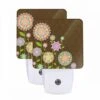 Night Light Set Of 2, A Colorful Flower Arrangement With A Green Stem. -Cute Night Light Shop edf4d69b1d013ebdba9641fd1c0ef8b583af3421