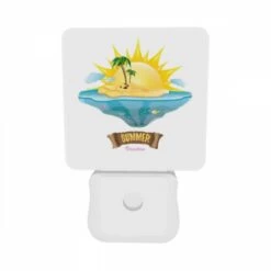 Night Light Set Of 2, A Sunny Beach With A Palm Tree And A Yellow Sun. 9 Night Light Set Of 2, A Sunny Beach With A Palm Tree And A Yellow Sun. -Cute Night Light Shop ef919843eb62cb63212ebcdb195ae347ffd9b21c