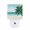 Night Light, A Palm Tree Is On A Beach With A Blue Ocean In The Background. -Cute Night Light Shop efc074fccc83b396553ab4f3c7ee77fc739c4a3a
