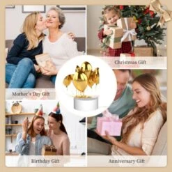 Love Acrylic Night Light, A Bunch Of Gold Balloons Are Tied Together. -Cute Night Light Shop f136790a8b95ae036b5e102315beaba351d3643d