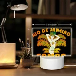 Rectangular Acrylic Night Light, A Woman In A Bikini Is Posing For A Picture. -Cute Night Light Shop f168b150305a11615e9a6a935a44a57bef0f7ad8