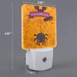 Night Light Set Of 2, A Halloween Night Sign With A Spider And Bats. -Cute Night Light Shop f1990e6a8b0100bc502725e22121f0c60979bc6e