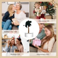 Love Acrylic Night Light, A Black And White Drawing Of A Palm Tree. -Cute Night Light Shop f1b7e7adfd9fa3c2febf5e1baf229f551ec9b47d