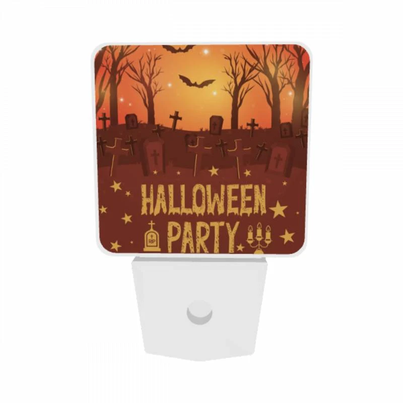 Night Light Set of 2, A Halloween party is advertised with a spooky scene of graves and bats. Night Light Set Of 2, A Halloween Party Is Advertised With A Spooky Scene Of Graves And Bats. -Cute Night Light Shop f2df404f93fd5eb30595b5fcbb8790277ed0a0bc