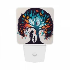 Night Light Set Of 2, A Tree With A Woman And A Child Standing Under It. -Cute Night Light Shop f35e837c2e83acc65963f8376a903ff9d123127a