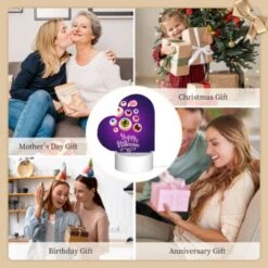 Love Acrylic Night Light, A Purple Background With A Happy Halloween Sign And A Bunch Of Eyes. -Cute Night Light Shop f374d8cf0dc54204d993102c440b07c3a54c65f6