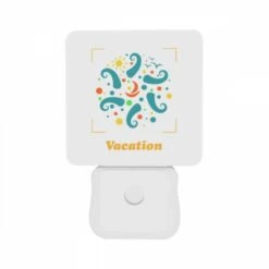 Night Light Set Of 2, A Colorful Sunflower With A Yellow Background And The Word Vacation Written In Yellow. -Cute Night Light Shop f3789e71164d98232157b13fd50988a5063a4fc8