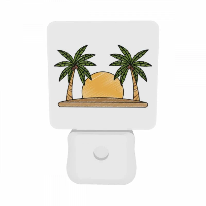 Night Light Set of 2, A drawing of a sun with two palm trees on either side. Night Light Set Of 2, A Drawing Of A Sun With Two Palm Trees On Either Side. -Cute Night Light Shop f3a46783f4a74b397250f7b9aec4d48e1f2e2e7b
