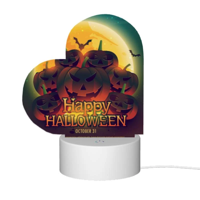 Love Acrylic Night Light, A colorful poster of pumpkins with the words "Happy Halloween" written on it. Love Acrylic Night Light, A Colorful Poster Of Pumpkins With The Words "Happy Halloween" Written On It. -Cute Night Light Shop f3ad06e57613f36d90404bed75066f78a9da9c18