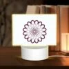 Rectangular Acrylic Night Light, A Purple Flower With A White Center. 1 Rectangular Acrylic Night Light, A Purple Flower With A White Center. -Cute Night Light Shop f3dd2271cc9e5b68e0f9c6b428afb371d792056d