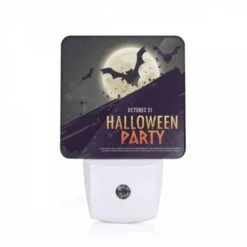 Front Page 13 Night Light, A Poster Advertising A Halloween Party.