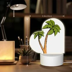 Love Acrylic Night Light, A Green Palm Tree With Two Leaves. -Cute Night Light Shop f49df52044e5e39c5b90b5b28f3797479730e8e9