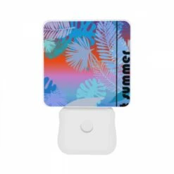 Night Light Set Of 2, A Colorful Image Of Palm Trees With The Words "Summer" Written In The Bottom Right Corner. -Cute Night Light Shop f4ce5ec5e232cf75d155765d8fc9499a42f88878