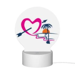 Round Acrylic Night Light, A Heart With An Arrow Through It And A Palm Tree. 11 Round Acrylic Night Light, A Heart With An Arrow Through It And A Palm Tree. -Cute Night Light Shop f58561fec60e3fc39a0c1921bd5c59515304e380