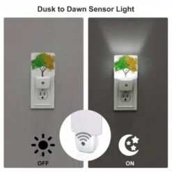 Night Light Set Of 2, A Tree With Green And Yellow Leaves. 4 Night Light Set Of 2, A Tree With Green And Yellow Leaves. -Cute Night Light Shop f5d2534996ece5d05a29de2b6cb52239fd76ca6d