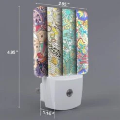 Night Light, Four Different Colored Paintings Of Birds. -Cute Night Light Shop f5d88febc17459f8469800f4f2ef513f00e8cf61