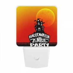 Night Light, A Halloween Party Is Advertised With A Spooky House And A Moon In The Background. -Cute Night Light Shop f603b774d8b9cc2a709a09279afa2a34e58563a4