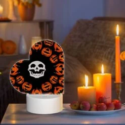 Love Acrylic Night Light, A Circle Of Pumpkins With A Skull In The Center. -Cute Night Light Shop f619cfbf6a8173aebfc776891da9b4127f70884e
