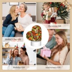 Love Acrylic Night Light, A Colorful Floral Pattern With Birds And Berries. -Cute Night Light Shop f6cbb6e977caa366f63ed0d88560b6f8019d0ff2