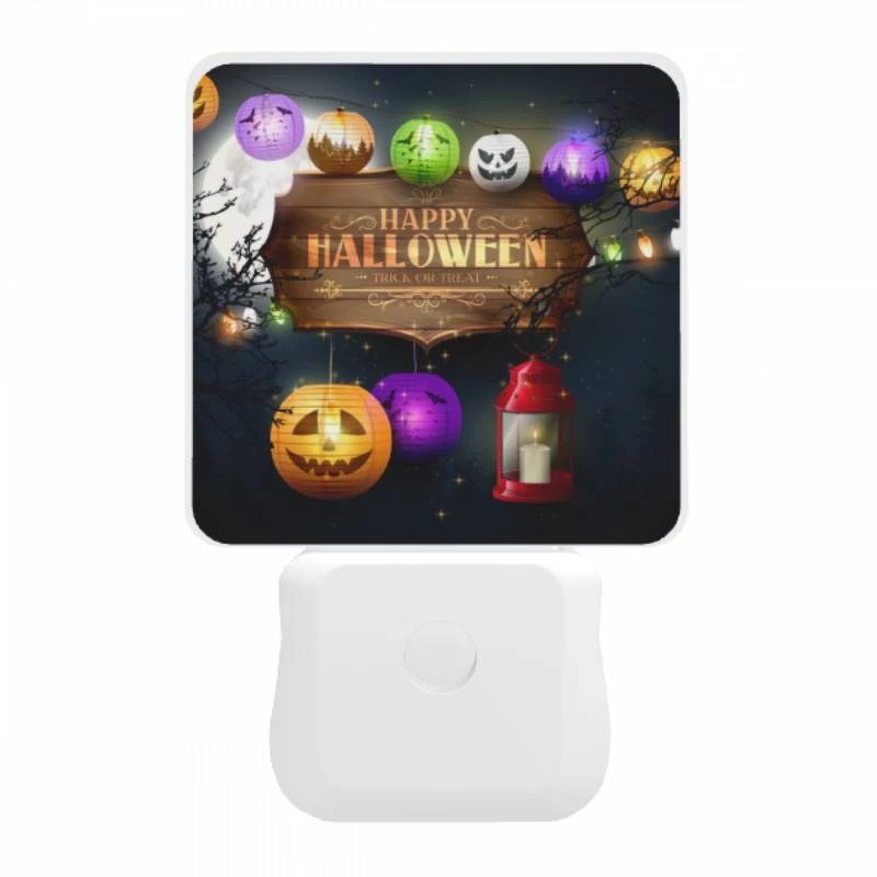 Night Light, A sign that says Happy Halloween with a pumpkin and a lit candle. Night Light, A Sign That Says Happy Halloween With A Pumpkin And A Lit Candle. -Cute Night Light Shop f73596861eab577202f0c6a31b6a9f58142a4367