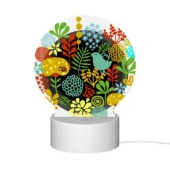 Round Acrylic Night Light, A Colorful Circle Of Flowers And Birds. -Cute Night Light Shop f7599298049e4c968d10e2a4d0055f4832ff8df5