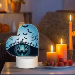 Love Acrylic Night Light, A Pumpkin With A Smiling Face And A Cross On It. 8 Love Acrylic Night Light, A Pumpkin With A Smiling Face And A Cross On It. -Cute Night Light Shop f846f99e4b649f632a0e67c19ed25b1d88263c52