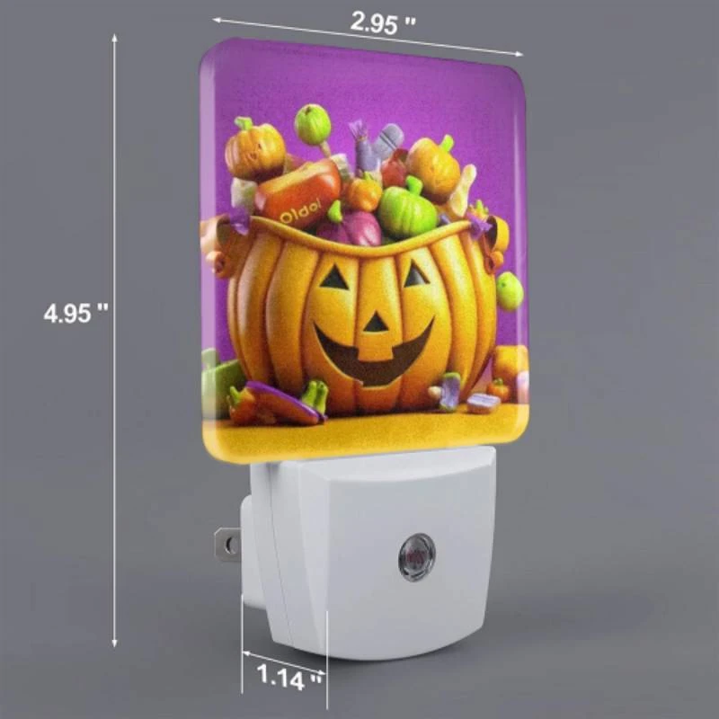 Night Light, A cartoon pumpkin with a smiling face and a basket full of candy. Night Light, A Cartoon Pumpkin With A Smiling Face And A Basket Full Of Candy. -Cute Night Light Shop f8611d9ef8bab9a3f260989028426634fb8799b5