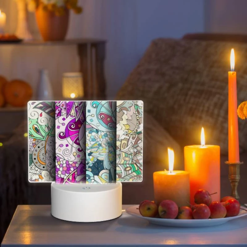 Rectangular Acrylic Night Light, Three colorful designs of a flower are displayed. Rectangular Acrylic Night Light, Three Colorful Designs Of A Flower Are Displayed. -Cute Night Light Shop f87f28d0ee61af04a67ab5714d045136a2628c28