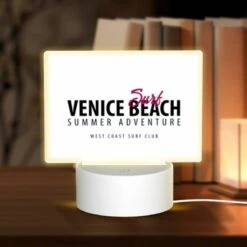 Rectangular Acrylic Night Light, A Logo For The West Coast Surf Club.