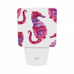 Night Light Set Of 2, A Collection Of Red And Blue Sea Horse Paintings. -Cute Night Light Shop fa73f0ff284cac26a1d51eda484811563e1724cd