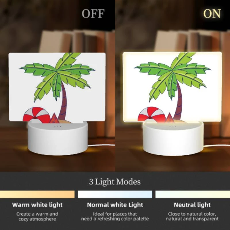 Rectangular Acrylic Night Light, A colorful cartoon of a palm tree Rectangular Acrylic Night Light, A Colorful Cartoon Of A Palm Tree -Cute Night Light Shop fa87ed33aa1a8f580b512086d0a2b8c2515eb8ac