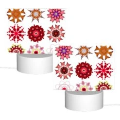 Rectangular Acrylic Night Light, A Collection Of Six Different Colored Flower Designs. -Cute Night Light Shop faa10c590585b1a35efcbfd5bd91e7210d9e7d0a