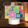 Rectangular Acrylic Night Light, A Colorful Design Of A Flower Is Shown In A Collage Of Different Colored Flowers. 1 Rectangular Acrylic Night Light, A Colorful Design Of A Flower Is Shown In A Collage Of Different Colored Flowers. -Cute Night Light Shop face5b614b8713d5d4994122567acf6461183ade