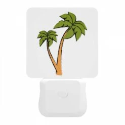 Night Light, A Green Palm Tree With Two Leaves. -Cute Night Light Shop fb2a3c98f7cc2d17faf398cb3261118a18febbab