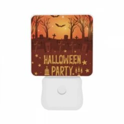 Night Light Set Of 2, A Halloween Party Is Advertised With A Spooky Scene Of Graves And Bats. 10 Night Light Set Of 2, A Halloween Party Is Advertised With A Spooky Scene Of Graves And Bats. -Cute Night Light Shop fc4dd037e4fd0bfb375fe281bf535f398c412cd6