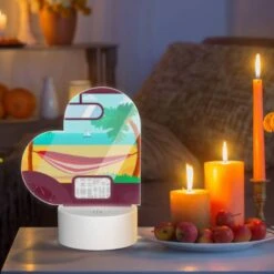 Love Acrylic Night Light, A Car's View Of A Beach With A Hammock And A Boat In The Water. -Cute Night Light Shop fc54d9fa54a3da2075e52840817ea6096a5219b8